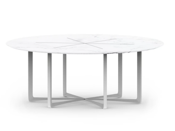 NERO - Round Carrara marble garden table by Myface - view 2