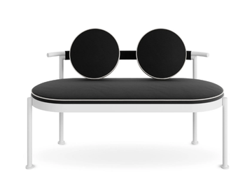 TRACE - Acrylic garden bench with back by Myface - view 2