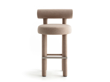 GROPIUS CS1 BAR CHAIR - Upholstered fabric barstool with back by NOOM - view 3