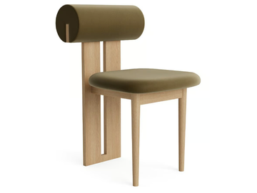 HIPPO CHAIR - Velvet and oak easy chair by NORR11 - view 2