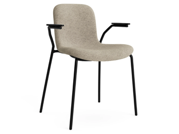 LANGUE STACK SOFT - Stackable fabric chair with armrests by NORR11 - view 2