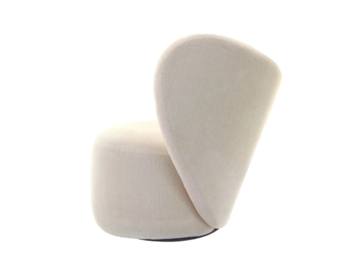 LITTLE BIG CHAIR - Wing swivel linen armchair by NORR11 - view 3