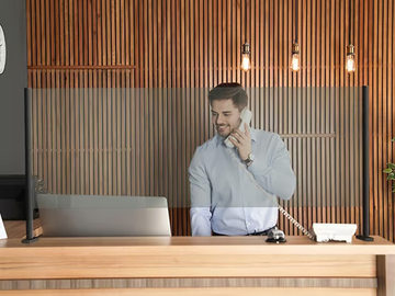 BESAFE WALL - Glass and aluminium desktop barrier by NOVELLINI - view 2