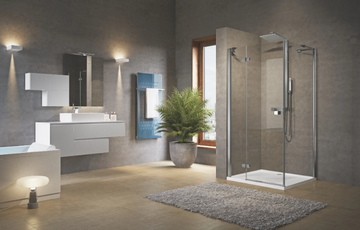 BRERA G+F - Corner shower cabin with hinged door and side panel by NOVELLINI - view 3