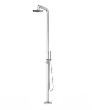 DIVINA - OUTDOOR SPA - Stainless steel shower panel with hand shower by NOVELLINI - view 3