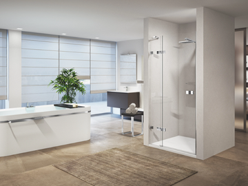GALA 1B - Niche shower cabin with hinged door by NOVELLINI - view 3