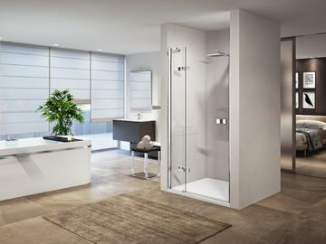 GALA 1B - Niche shower cabin with hinged door by NOVELLINI - view 2