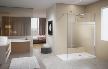 KUADRA H MIRROR/SPY - Shower panel with modesty mirror by NOVELLINI - view 3