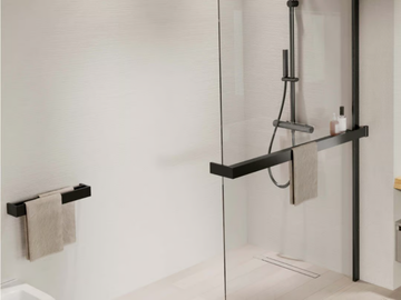 KUADRA HD FRAME - Glass towel rack / bathroom wall shelf by NOVELLINI - view 2