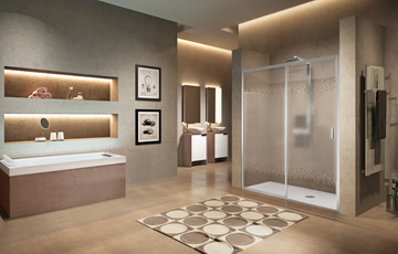 LUNES 2PH - Corner shower cabin with sliding door by NOVELLINI - view 3