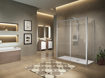 LUNES 2PH - Corner shower cabin with sliding door by NOVELLINI - view 2
