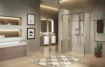 LUNES 3PH - Niche shower cabin with sliding door by NOVELLINI - view 3