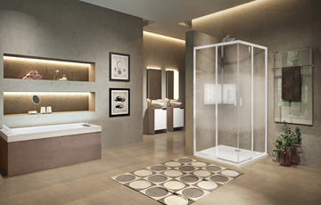 LUNES A - Corner shower cabin with sliding door by NOVELLINI - view 3