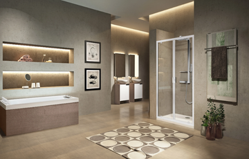 LUNES B - Niche shower cabin with in/out hinged door by NOVELLINI - view 3