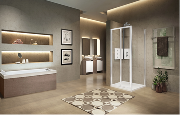 LUNES S - Niche shower cabin with folding door by NOVELLINI - view 3