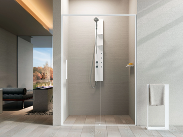 RIGA 2P - Niche glass and aluminium shower cabin by NOVELLINI - view 2