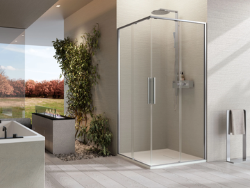 RIGA A - Corner glass and aluminium shower cabin by NOVELLINI - view 2