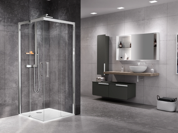 ROSE ROSSE A - Corner shower cabin with sliding door by NOVELLINI - view 2