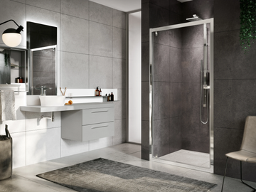 ROSE ROSSE G - Corner shower cabin with pivot door by NOVELLINI - view 2