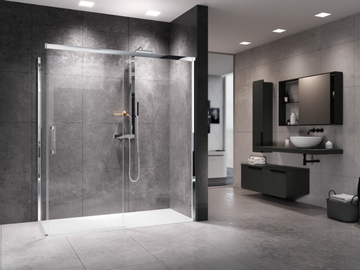 ROSE ROSSE PH+FH - Corner shower cabin with sliding door by NOVELLINI - view 2