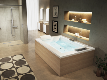 SENSE DUAL - 2 seater rectangular bathtub by NOVELLINI - view 2