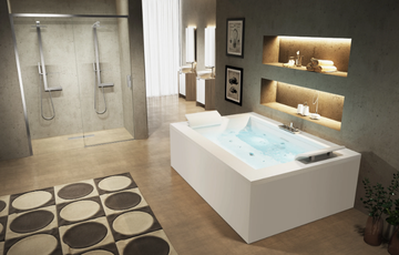 SENSE DUAL - 2 seater rectangular bathtub by NOVELLINI - view 3