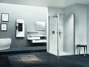 YOUNG 1B - Corner shower cabin with hinged door by NOVELLINI - view 3