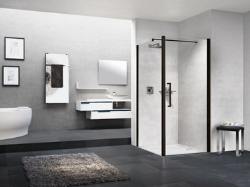YOUNG 1B - Corner shower cabin with hinged door by NOVELLINI - view 2