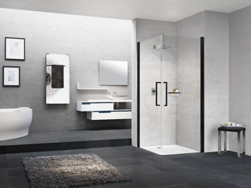 YOUNG 2G - Corner shower cabin with hinged door by NOVELLINI - view 2