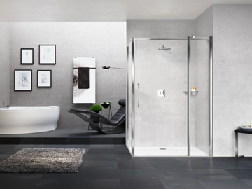 YOUNG 2P+F - Corner shower cabin with hinged door by NOVELLINI - view 2
