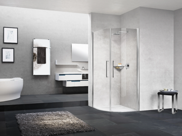 YOUNG R2 LUX - Semicircular shower cabin with hinged door by NOVELLINI - view 2