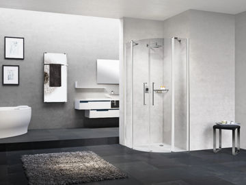 YOUNG R2 - Semicircular shower cabin with hinged door by NOVELLINI - view 2