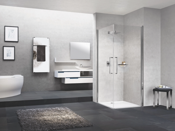 YOUNG 2G - Corner shower cabin with hinged door by NOVELLINI - view 3