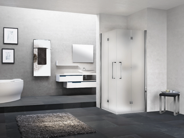 YOUNG 2GS - Corner shower cabin with folding door by NOVELLINI - view 3