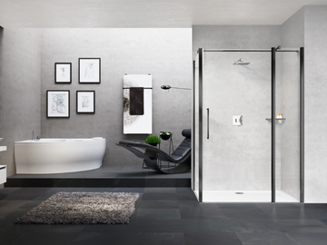 YOUNG 2P+F - Corner shower cabin with hinged door by NOVELLINI - view 3