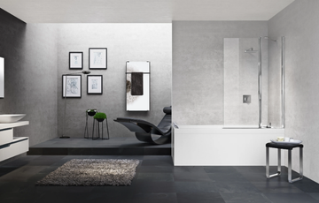 YOUNG 3V - Glass and aluminium bathtub wall panel by NOVELLINI - view 3
