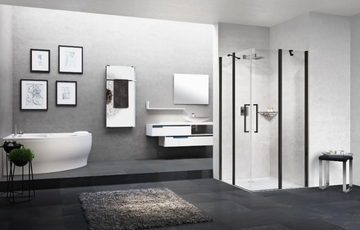 YOUNG A - Corner shower cabin with hinged door by NOVELLINI - view 3