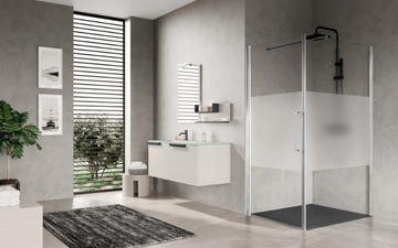 YOUNG PLUS G+F - Corner shower cabin with hinged door by NOVELLINI - view 3
