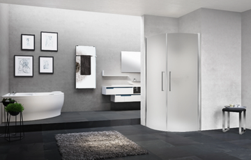 YOUNG R2 LUX - Semicircular shower cabin with hinged door by NOVELLINI - view 3