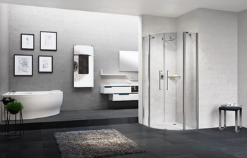 YOUNG R2 - Semicircular shower cabin with hinged door by NOVELLINI - view 3