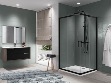 ZEPHYROS A - Corner shower cabin with sliding door by NOVELLINI - view 2