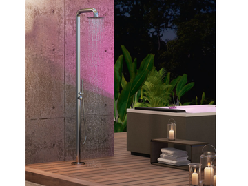 DIVINA - OUTDOOR SPA - Stainless steel shower panel with hand shower by NOVELLINI - view 2
