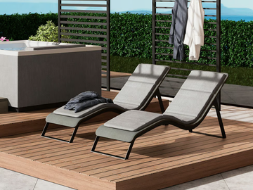 DIVINA - OUTDOOR SPA - Steel and wood spa bed by NOVELLINI - view 2