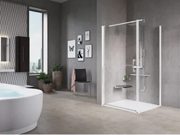 FREE 1 G+F - Niche shower cabin with hinged door by NOVELLINI - view 2