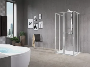 FREE 2 U (HIGH VERSION) - Rectangular shower cabin with hinged door by NOVELLINI - view 2
