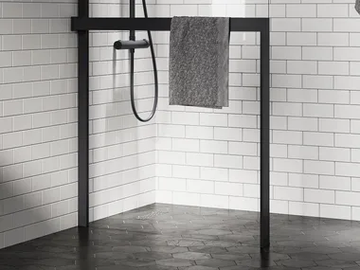 KUADRA H FRAME - Aluminum towel rail for shower panel by NOVELLINI - view 2