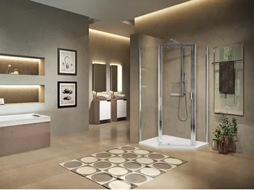 LUNES PENTAGONO G - Corner shower cabin with hinged door by NOVELLINI - view 2