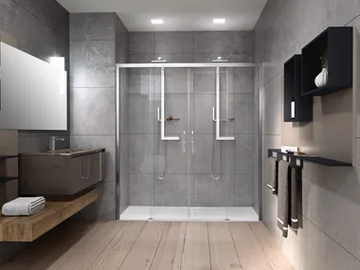 ROSE ROSSE 2A - Niche shower cabin with sliding door by NOVELLINI - view 2