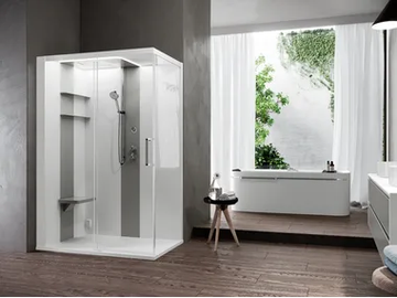 SKILL 2P - Multifunction corner shower cabin by NOVELLINI - view 2