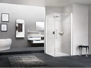 YOUNG G+F - Corner shower cabin with hinged door and side panel by NOVELLINI - view 2